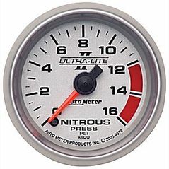 Auto Meter : 4974 : 2 1/16" - Ultra Lite II -  Nitrous Pressure - 0-1600 psi