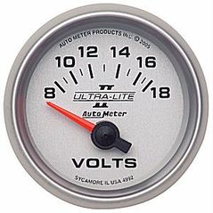 Auto Meter : 4992 : 2 1/16" - Ultra Lite II -  Voltmeter - 8-18 Volts