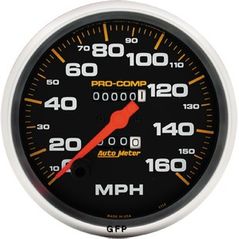 Auto Meter : 5154 5" Pro-Comp - Speedometer - Mechanical - In Dash -  160 MPH