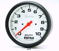 Auto Meter : 5898 5" Phantom - Tachometer - Electric - In-Dash - Single Range - 10,000 RPM
