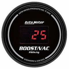 Auto Meter : 6359 : 2 1/16" - Sport Comp Digital - Boost / Vacuum - 30 In Hg.-Vac./30 PSI