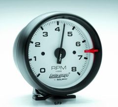 AutoGage : 2303 3 3/4" Tachometer -  8,000 RPM - Black With White Dial