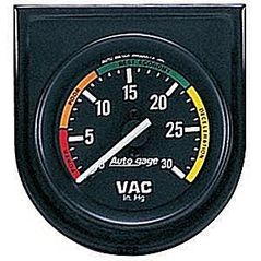 AutoGage : 2337 2 1/16" Vacuum Gauge -  Mechanical - 30 In. Hg