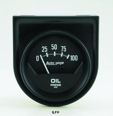 AutoGage : 2360 2 1/16" Oil Pressure Gauge - Mechanical -  0-100 PSI