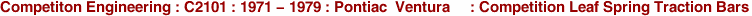 Competiton Engineering : C2101 : 1971 - 1979 : Pontiac  Ventura     : Competition Leaf Spring Traction Bars