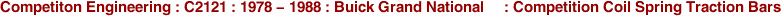 Competiton Engineering : C2121 : 1978 - 1988 : Buick Grand National     : Competition Coil Spring Traction Bars