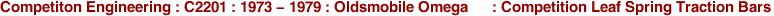 Competiton Engineering : C2201 : 1973 - 1979 : Oldsmobile Omega : Competition Leaf Spring Traction Bars