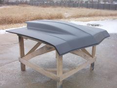 Glasstek : H1141 : 1967 - 1967 : Chevrolet Impala     : Hood - Pin on - Cowl Induction - 4 Inch