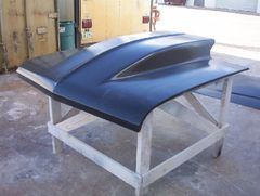 Glasstek : H1215 : 1966 - 1967 : Chevrolet Chevy II     : Hood - Pin on - Cowl Induction - 5 Inch