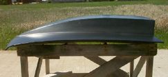 Glasstek : H9030 : 1987 - 1993 : Ford Mustang     : Hood - Pin on - Cowl Induction - Raised Center - 4 Inch