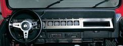Rampage : 7413 : 1987 - 1995 : Jeep Wrangler : Jeep Accessories - Dash Overlay -  Stainless Steel