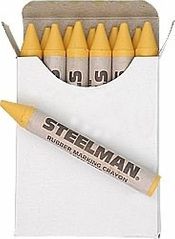 Tire Service Central : 00062 :Tire marking crayons, yellow. box of 12