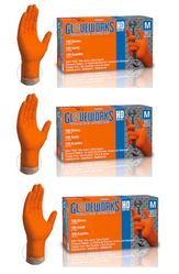 (SOLD OUT) 3 Box Case Orange Nitrile Gloves 9mil