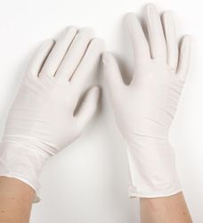 (In-Stock)  3X White Nitrile Gloves 3 Mil