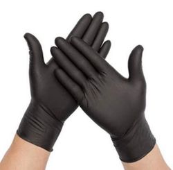 (In-Stock) 6X Black Nitrile Gloves (6 Mil) Strength 