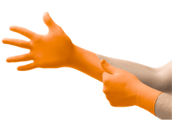 (In-Stock) 6X Orange Nitrile Gloves 6 Mil