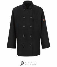 041X Women's Ten Button Chef Coat with MIMIX and OILBLOK
