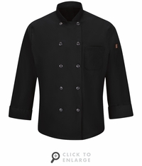 042X Men's Ten Button Chef Coat with MIMIX and OILBLOK