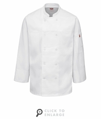 054MWH Men's White Deluxe Airflow Chef Coat