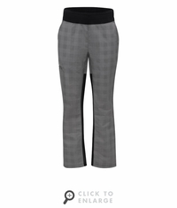 0P1WGB Women's Grey/Black Plaid Straight Fit Airflow Chef Pant