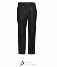 0P4MBK Men's Black Straight Fit Airflow Chef Pant