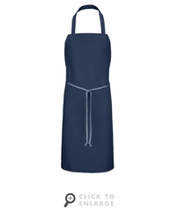 1430NV Navy Standard Bib Apron Without Pockets