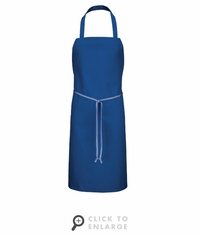 1430RB Royal Blue Standard Bib Apron Without Pockets