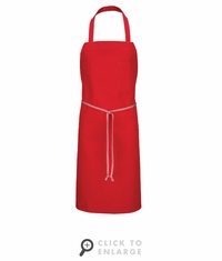 1430RD Red Standard Bib Apron Without Pockets