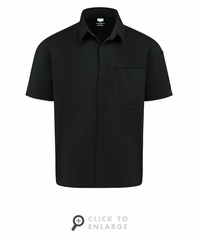 502MBK Men's Black Airflow Cook Shirt With OilBlok