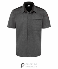 502MCB Men's Charcoal/Black Airflow Cook Shirt With OilBlok