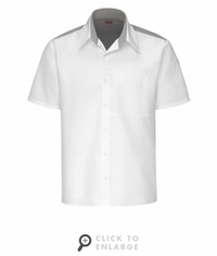 502MWH Men's White/Grey Airflow Cook Shirt With OilBlok