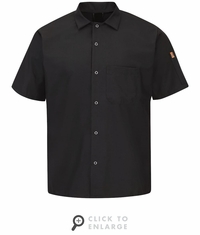 502X Men's Short Sleeve Cook Shirt With OilBlok + MIMIX