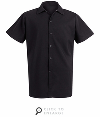 5035 Spun Poly Short Sleeve Long Cook Shirt (2 Colors)