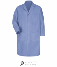 5080LB Men's Light Blue Gripper Front Lab Coat