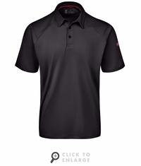 Black Men's Cooling Stretch Jersey Polo