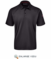 Black Men's Cooling Stretch Jersey Polo