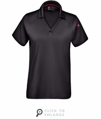 Black Women's Cooling Stretch Jersey Polo
