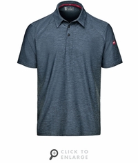 Blue Heather Men's Cooling Stretch Jersey Polo