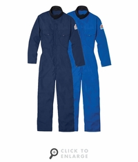 Bulwark 1064 Men's Lightweight FR/CP Industrial Coverall Nomex IIIA with Shield CXP CAT-1