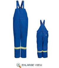 Bulwark BNNTRB Nomex IIIA Flame-resistant Royal Blue Deluxe Insulated Bib Overall with Reflective Trim CAT4
