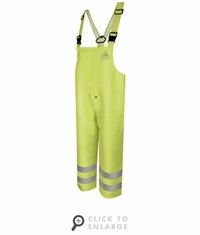 Bulwark BXN4 Hi-Visibility Flame Resistant Rain Bib Overall CAT-2
