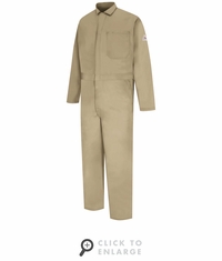 Bulwark CEC2KH Men's Khaki Midweight Excel FR Classic Coverall CAT-2