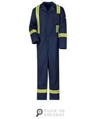 Bulwark CECTNV Men's Classic EXCEL FR Coverall with Reflective Trim CAT-2