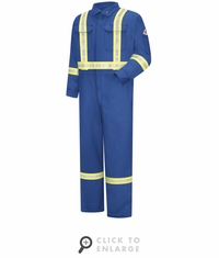 Bulwark CNBC Men's Lightweight Nomex FR Premium Coverall CSA Compliant Reflective Trim CAT-1