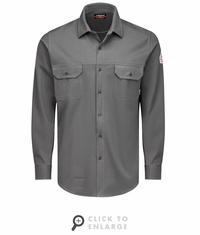 Bulwark FR Flex Knit Button Down Shirt - Charcoal
