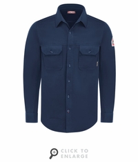 Bulwark FR Flex Knit Button Down Shirt - Navy