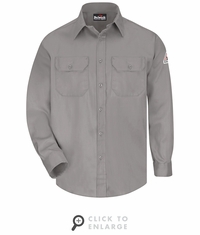 Bulwark FR SLU8GY Men's Grey Uniform Shirt CAT-2