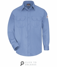 Bulwark FR SLU8LB Men's Lt Blue Uniform Shirt CAT-2