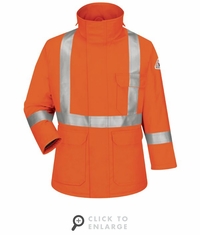 Bulwark JLPSOR Men's Heavyweight FR Insulated Deluxe Parka with 2" Reflective Striping CAT-3