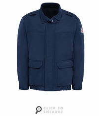 Bulwark JNJ6NV Men's Navy Lightweight Nomex FR Lined Bomber Jacket CAT-3